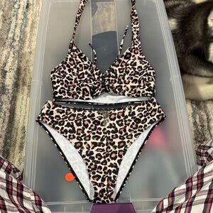 Leopard Print Bikini Set